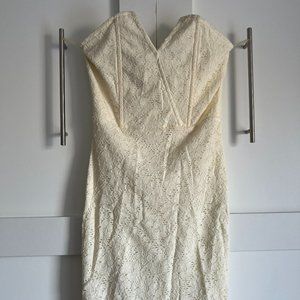 Lovely Day Strapless Lace Dress